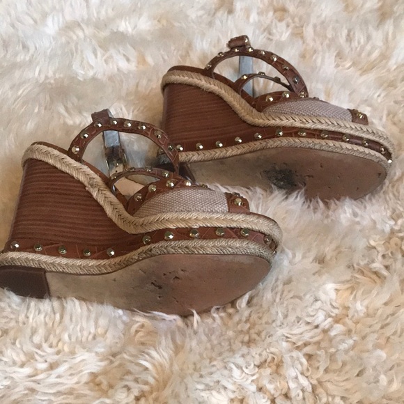 Michael Kors Studded Strappy Wedge size 7 1/2 - Picture 5 of 6